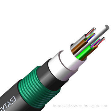 12-144 Cores Single/Multi-mode G652D 50/125 62.5/125 GYTA53 Double Armored and Sheath Outdoor Cable